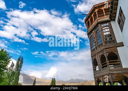 Khaplu Town Khapalu Palace Picturesque View of the Building on a Sunny Blue Sky Day Stock Photo