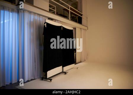 Shadowless walls and reflectors for commercial studios Stock Photo
