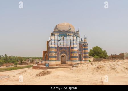 Uch Sharif Jawindi Bibi Tomb Breathtaking Picturesque View on a Sunny Blue Sky Day Stock Photo