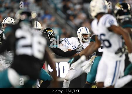 Jacksonville, FL, USA. 29th Dec, 2019. Jacksonville Jaguars defeat Indianapolis Colts 38-20 in NFL action in Jacksonville, FL 12/30/2019. Credit: Frakes-Heald/ZUMA Wire/Alamy Live News Stock Photo