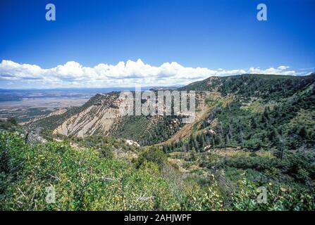 Mancos Valley Overlook, Mesa Verde, Colorado Stock Photo