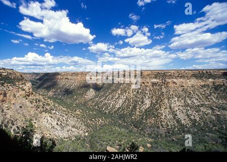 Mancos Valley Overlook, Mesa Verde, Colorado Stock Photo