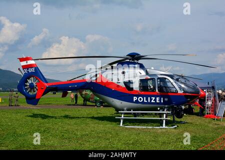 Zeltweg, Styria, Austria - September 02, 2016:  Police helicopter by public airshow named airpower 16 Stock Photo