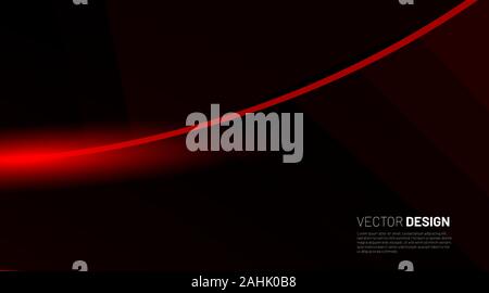 Abstract geometric Background. line Wave with light. Vector Illustration For Wallpaper, Banner, Background, Card, landing page , etc Stock Vector