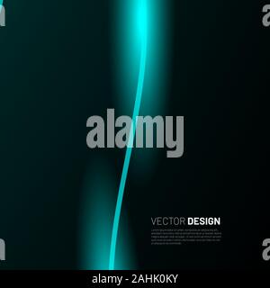 Abstract geometric Background. line Wave with light. Vector Illustration For Wallpaper, Banner, Background, Card, landing page , etc Stock Vector