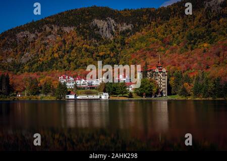 Dixville Notch, New Hampshire, USA - September 30, 2019:  The Balsam Resort is slated to be redeveloped as a major ski area. Stock Photo