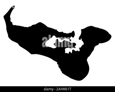 Tonga Map Black Silhouette Vector illustration eps 10 Stock Vector