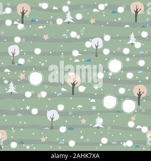 Simple small tree Pattern. Seamless Pattern. vector Illustration Stock Vector