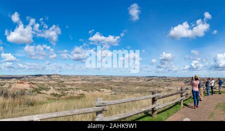 View from Painted Canyon Overlook, Theodore Roosevelt National Park, North Dakota, USA Stock Photo