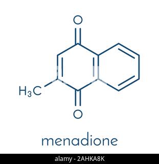 Vitamin K3 or menadione molecule. Skeletal formula. Stock Vector