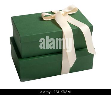 Two Green Boxes Stock Photo