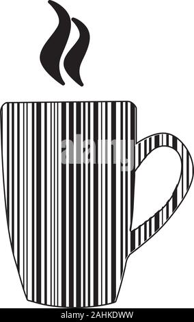 bar code coffee, vector graphic design element Stock Vector