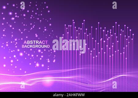 Abstract technology wave background concept Stock Vector