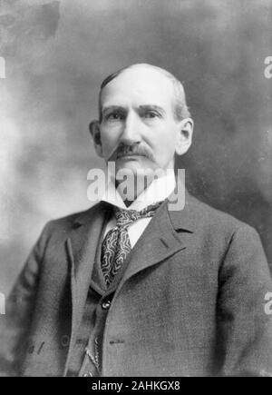 A portrait of American Outlaw Frank James (Alexander Franklin James ...