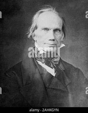 Henry Clay Sr. (1777 – 1852) American attorney and statesman who represented Kentucky in both the United States Senate and United States House of Representatives, served as seventh speaker of the U.S. House of Representatives, and served as the ninth U.S. secretary of state Stock Photo