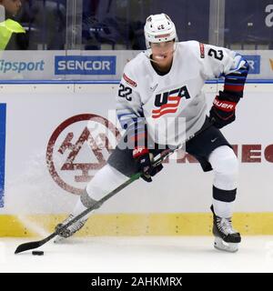 Goalkeeper Spencer Knight (USA) in action during the 2020 IIHF World Junior  Ice Hockey Championships Group B match between USA and Czech Republic in O  Stock Photo - Alamy