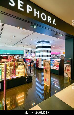 SINGAPORE - APRIL 03, 2019: entrance to Sephora store in Singapore. Stock Photo