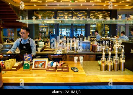 SHENZHEN, CHINA - CIRCA JANUARY  2019: Starbucks in Shenzhen. Stock Photo