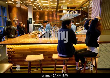 SHENZHEN, CHINA - CIRCA JANUARY  2019: Starbucks in Shenzhen. Stock Photo