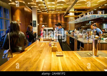 SHENZHEN, CHINA - CIRCA JANUARY  2019: Starbucks in Shenzhen. Stock Photo