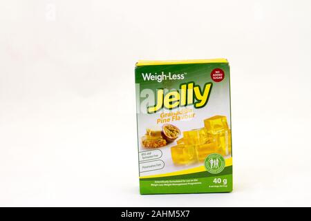 Alberton, South Africa - a packet of Weigh-Less jelly isolated on a clear background image in horizontal format with copy space Stock Photo