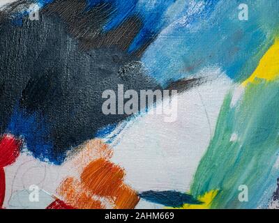 Multicolored image, made with a brush and paints. Stock Photo