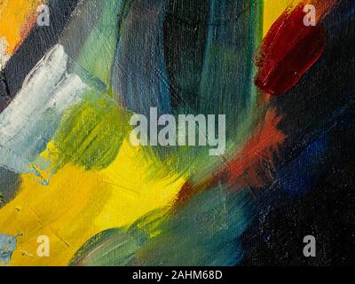 Multicolored image, made with a brush and paints. Stock Photo