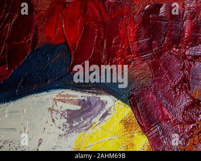 Multicolored image, made with a brush and paints. Stock Photo
