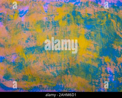 Multicolored image, made with a brush and paints. Stock Photo