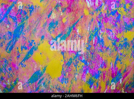Multicolored image, made with a brush and paints. Stock Photo