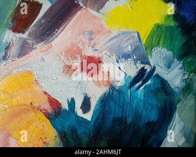 Multicolored image, made with a brush and paints. Stock Photo