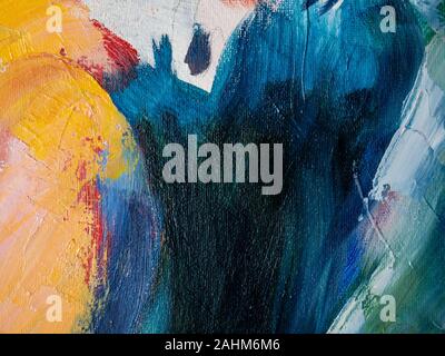 Multicolored image, made with a brush and paints. Stock Photo