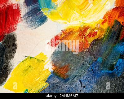 Multicolored image, made with a brush and paints. Stock Photo