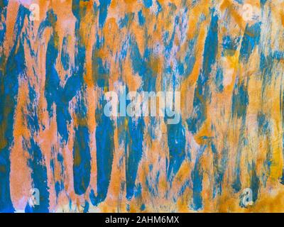 Multicolored image, made with a brush and paints. Stock Photo