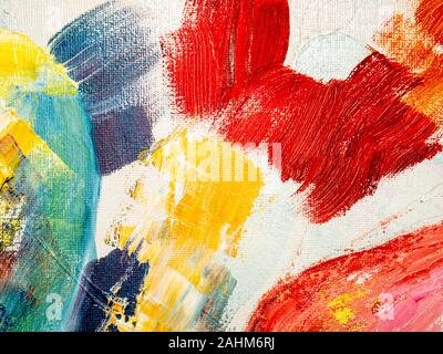 Multicolored image, made with a brush and paints. Stock Photo