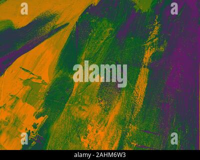 Multicolored image, made with a brush and paints. Stock Photo