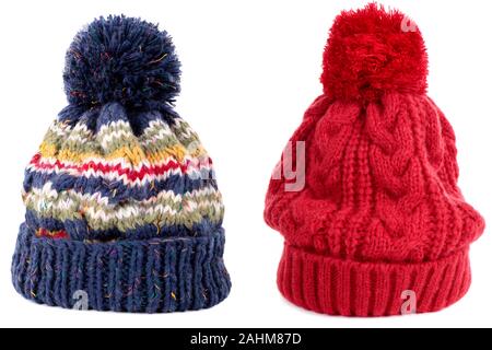 red white blue bobble hat