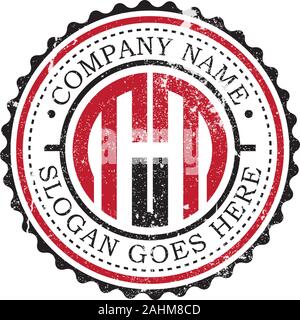 T T initial logo inspirations,vintage badge logo design, letter logo template Stock Vector