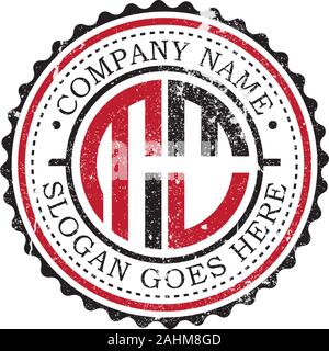 TV initial logo inspirations,vintage badge logo design, letter logo template Stock Vector