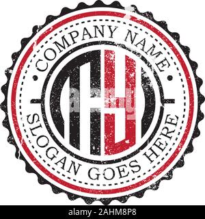 TY initial logo inspirations,vintage badge logo design, letter logo template Stock Vector