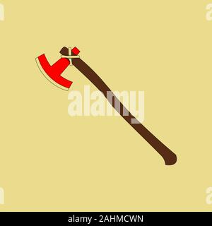 Axes axes flat vector style. Cartoon, cute, flat, color full, editable poster, children book. Stock Vector