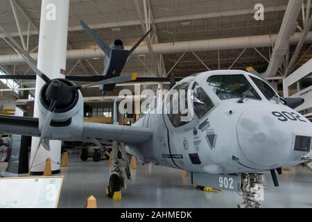 Grumman OV-1 Mohawk at the Evergreen Aviation and Space Museum in Oregon Stock Photo