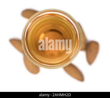 Amaretto as detailed close-up shot isolated on white background (selective focus) Stock Photo