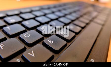 Black Keyboard in close up Stock Photo