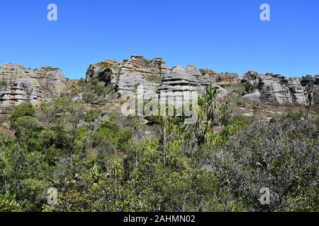 Mountain landscape in Isalo park Madagascar Stock Photo