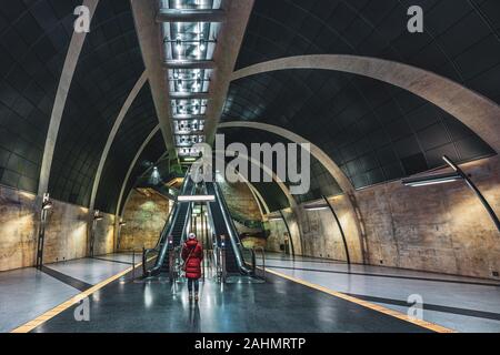 subway station in Cologne, Germany. Stock Photo