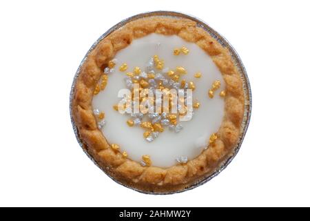 Mr Kipling iced top mince pie exceedingly good cakes isolated on white background Stock Photo