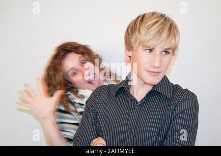 Funny young couple. Stock Photo