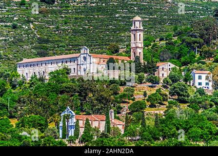 Convent of Saint-Dominique de Corbara is the biggest Corsican monastery situated in  Balagne region of Haute-Corse, France Stock Photo