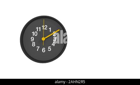 3d rendering isolated vintage black clock in white background Stock Photo